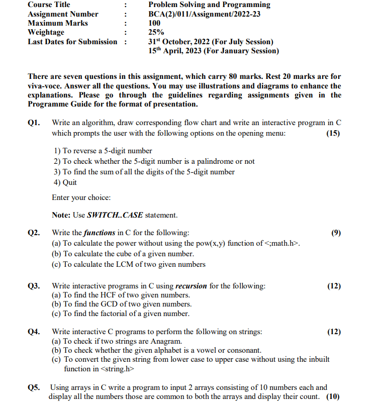 Techiya.in - IGNOU BCA/MCA Solved Assignments